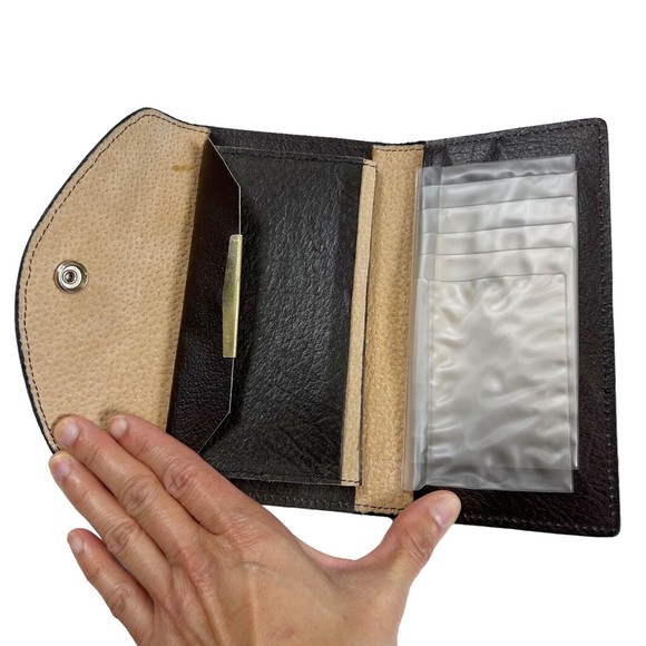 Womens Vtg Hand Tooled Leather Wallet "Lacy" Snap Closure 7x4 Super Clean! - Picture 7 of 10